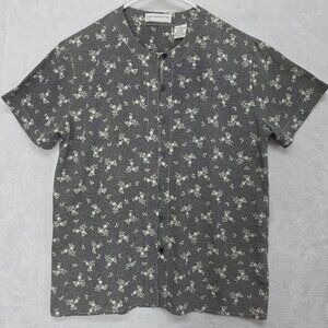 VTG 90s Liz Claiborne Collection Floral Short Sleeve Blouse Shirt Women Size 4